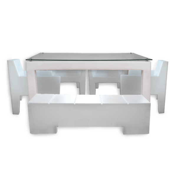 Set Comedor Quadri, Banca Angolo y 4 Sillones Quadri - 300106
